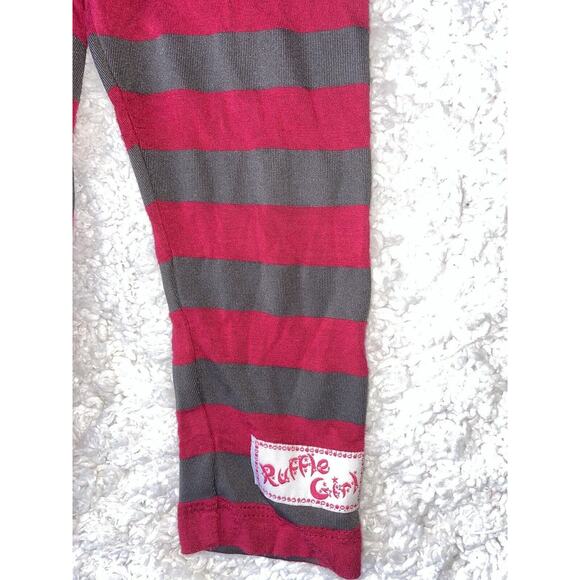 Ruffle Girl Sz. 4 Pink & Brown Striped Classic Bottoms. Cute - Picture 2 of 12